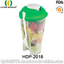 Hohe Qualität Salat Shaker Cup mit Gabel (HDP-2018)